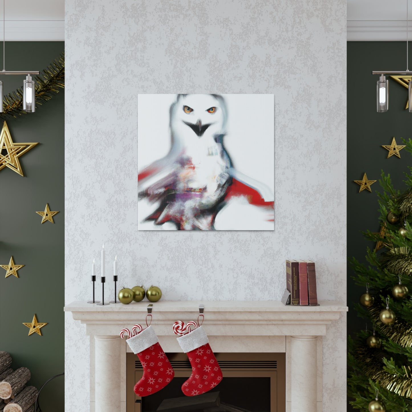 Snowy Owl Abstraction - Canvas