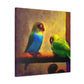 Lovebirds in Moonlight - Canvas