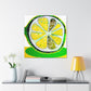 Lemon Folk Art Painting - Canvas