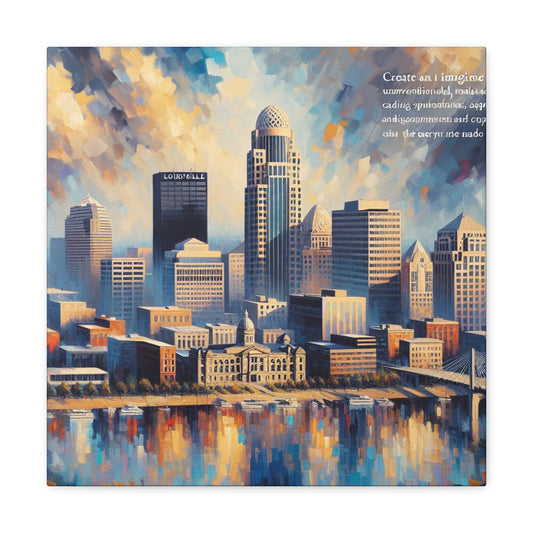 "Louisville Melting Skylines" - Canvas