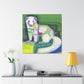 Ferret in Art Deco - Canvas