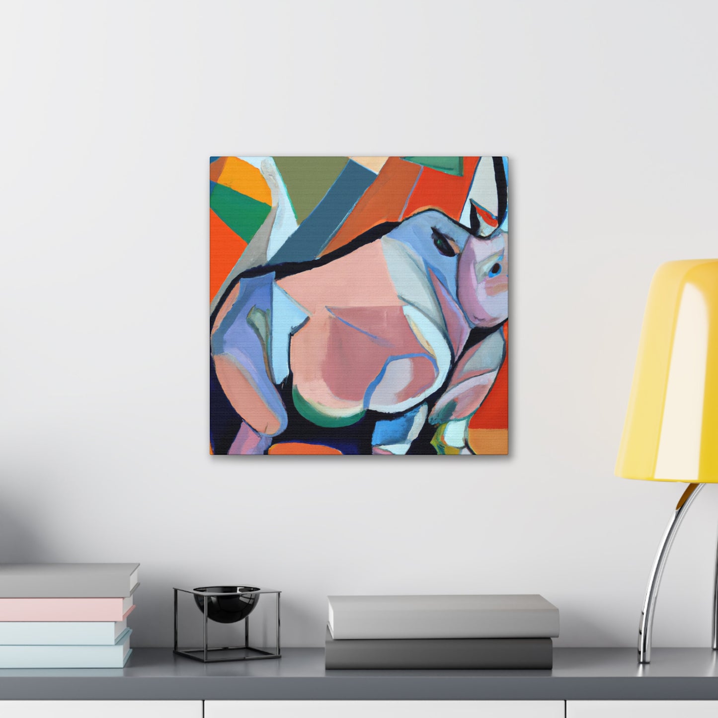 Indian Rhinoceros Melody - Canvas