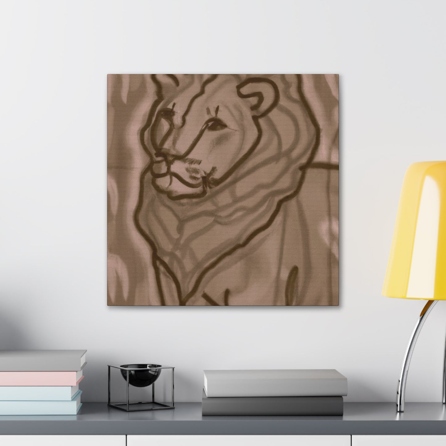 Lion and Clockwork Dream - Canvas