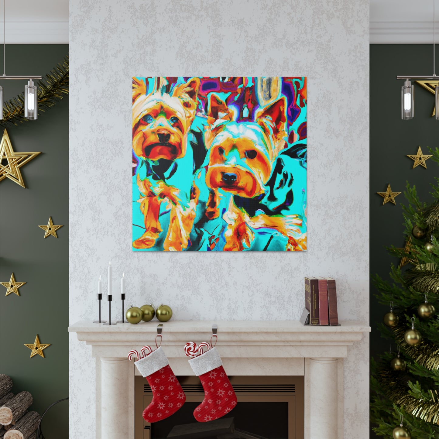 "Yorkshire Terrier Delight" - Canvas