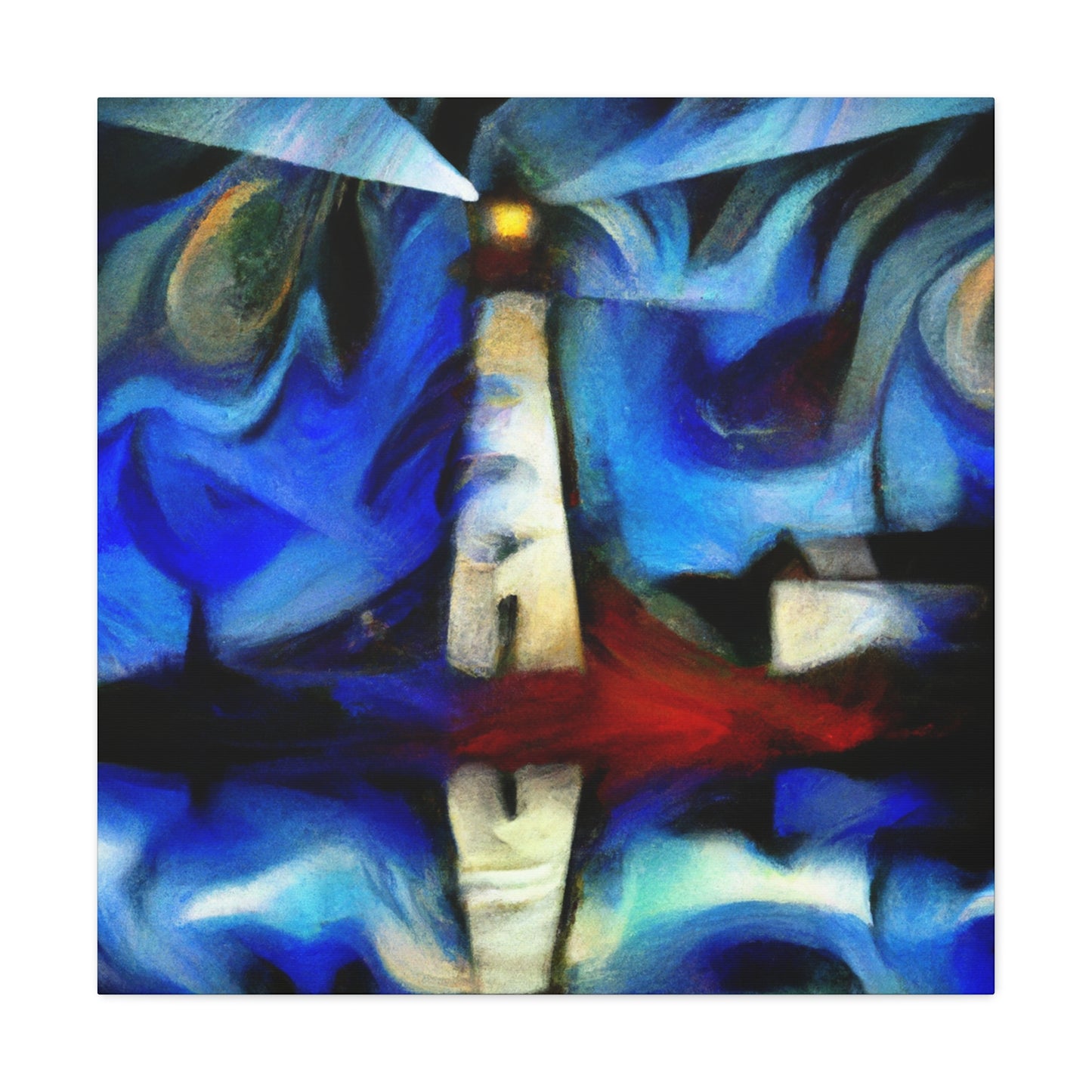 Lighthouse at Nightfall - Canvas