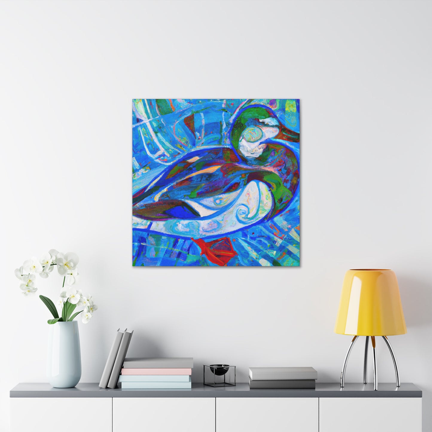 "Mallard on Reflection Pond" - Canvas