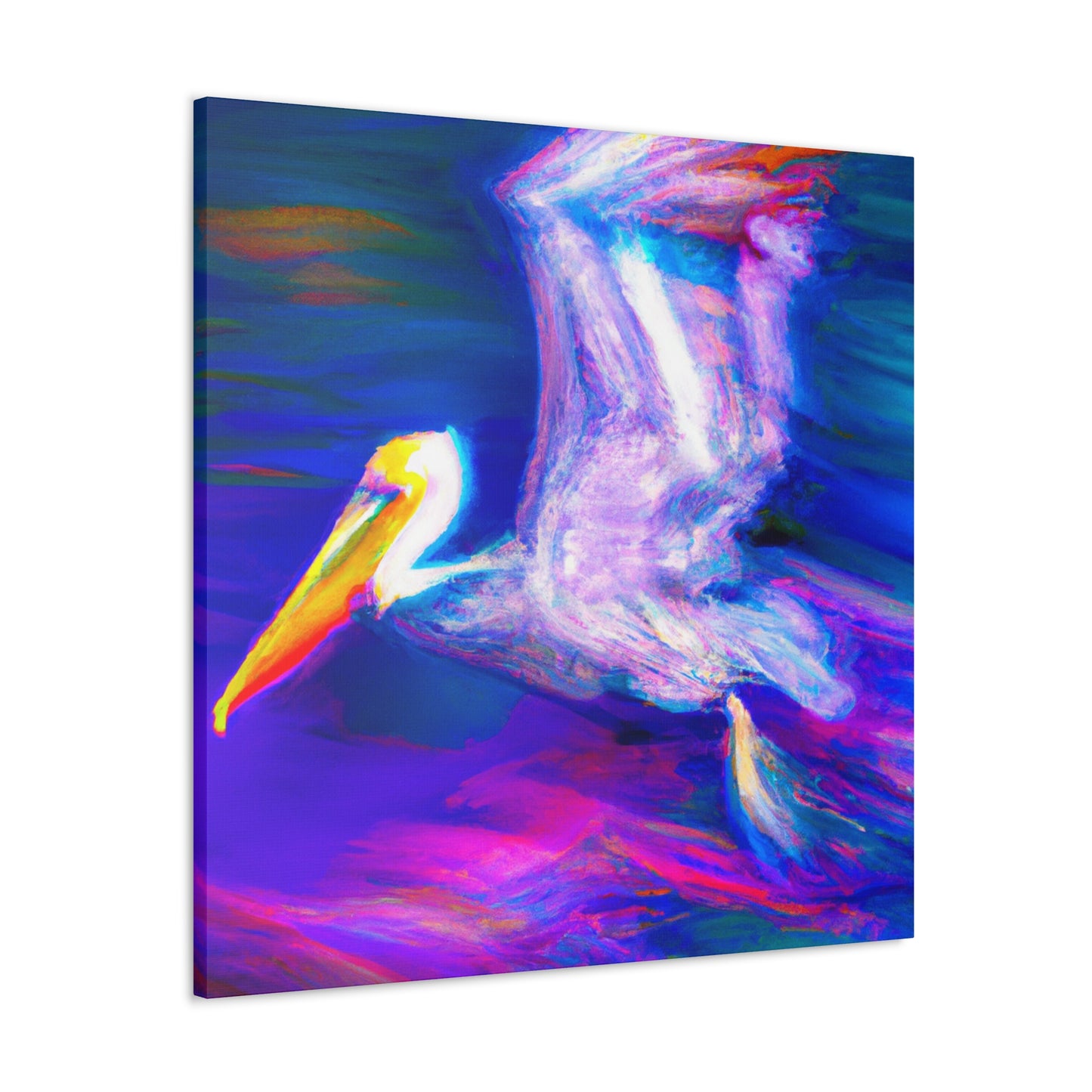 "Pelican in Impressionism" - Canvas