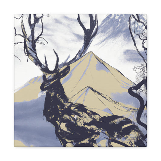 Deer in Moonlight Brilliance - Canvas