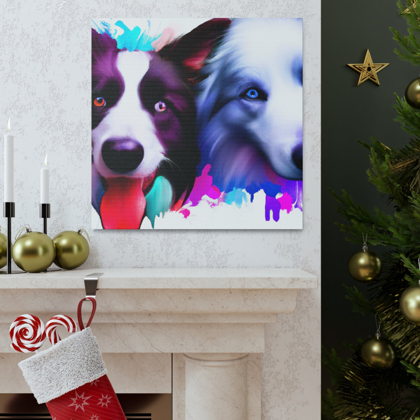 Border Collie Portrait - Canvas