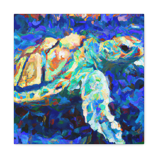 "Sea Turtle Impressionism" - Canvas