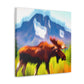 Moose in Impressionism - Canvas