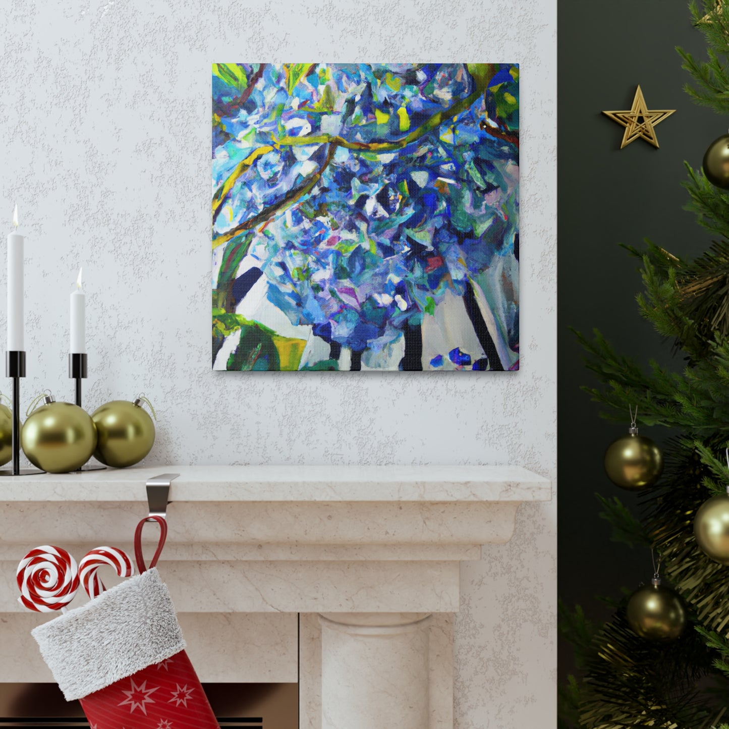 "Hydrangea in Abstraction" - Canvas