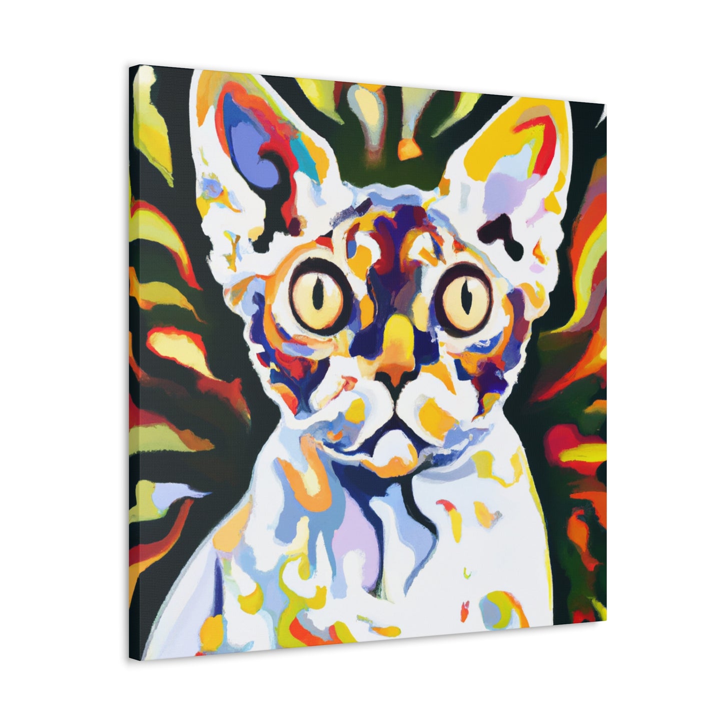 Devon Rex in Bloom - Canvas