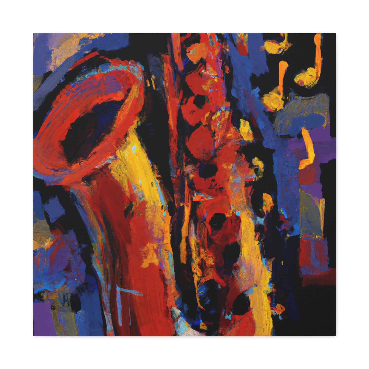 "Soulful Saxophone Symphony" - Canvas