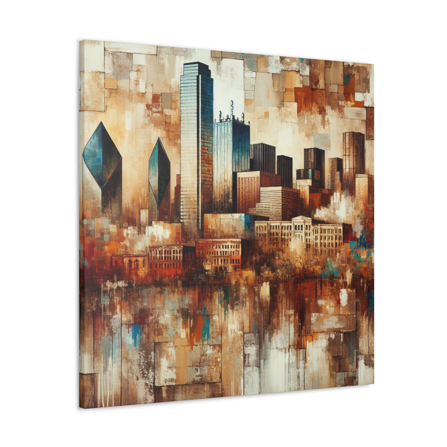 "Vibrant Urban Texan Impression" - Canvas