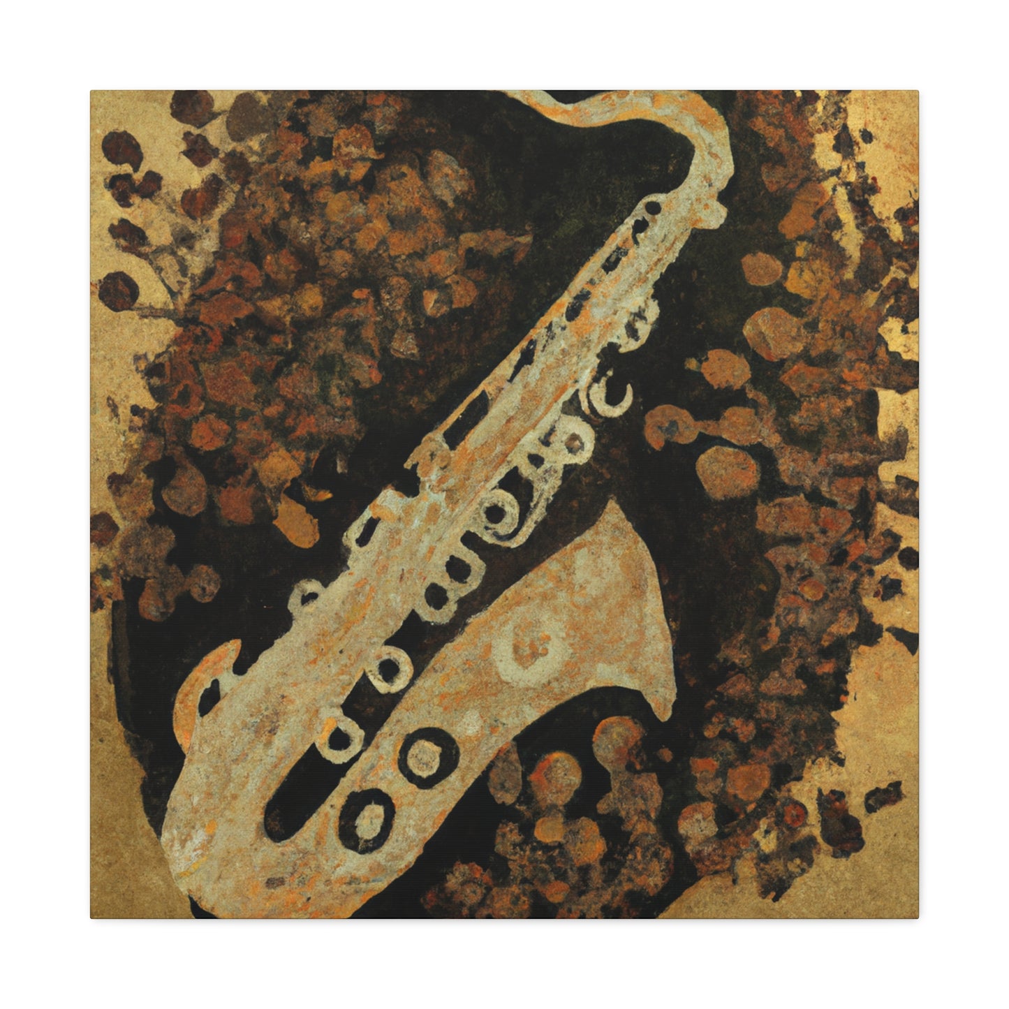 Saxophone in Moonlight. - Canvas