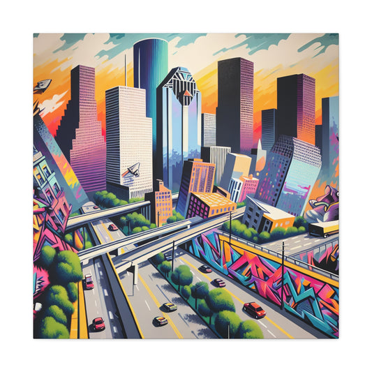 "Houston: Timeless Urban Tapestry" - Canvas