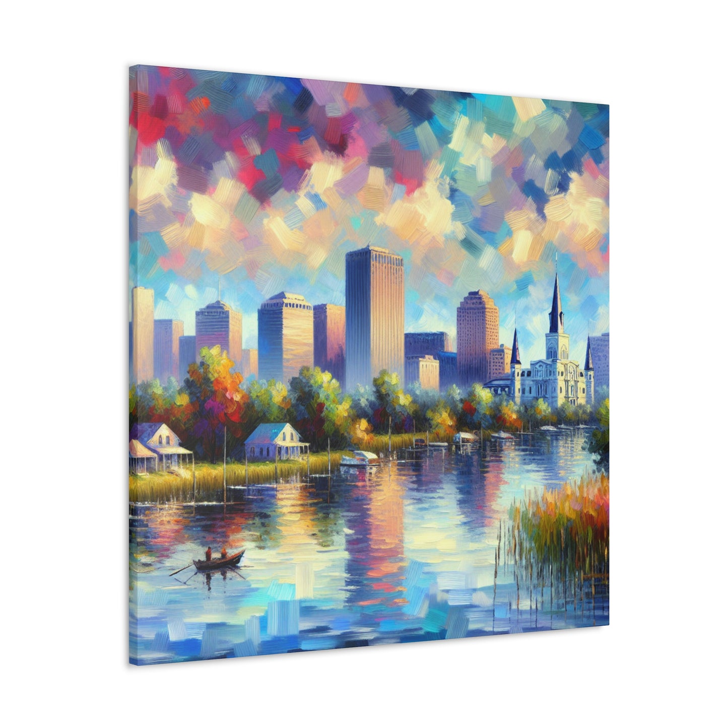 "Vibrant Streets of Louisiana" - Canvas