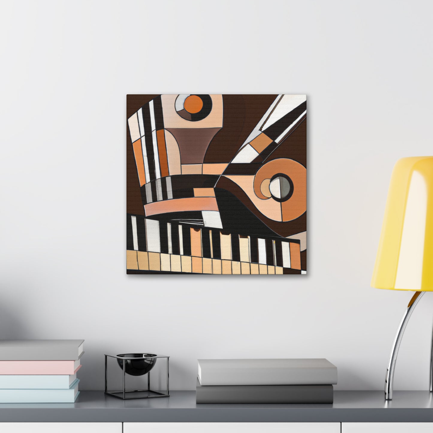 "Piano by Moonlight Scene" - Canvas