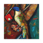 Hummingbird in Flight. - Canvas