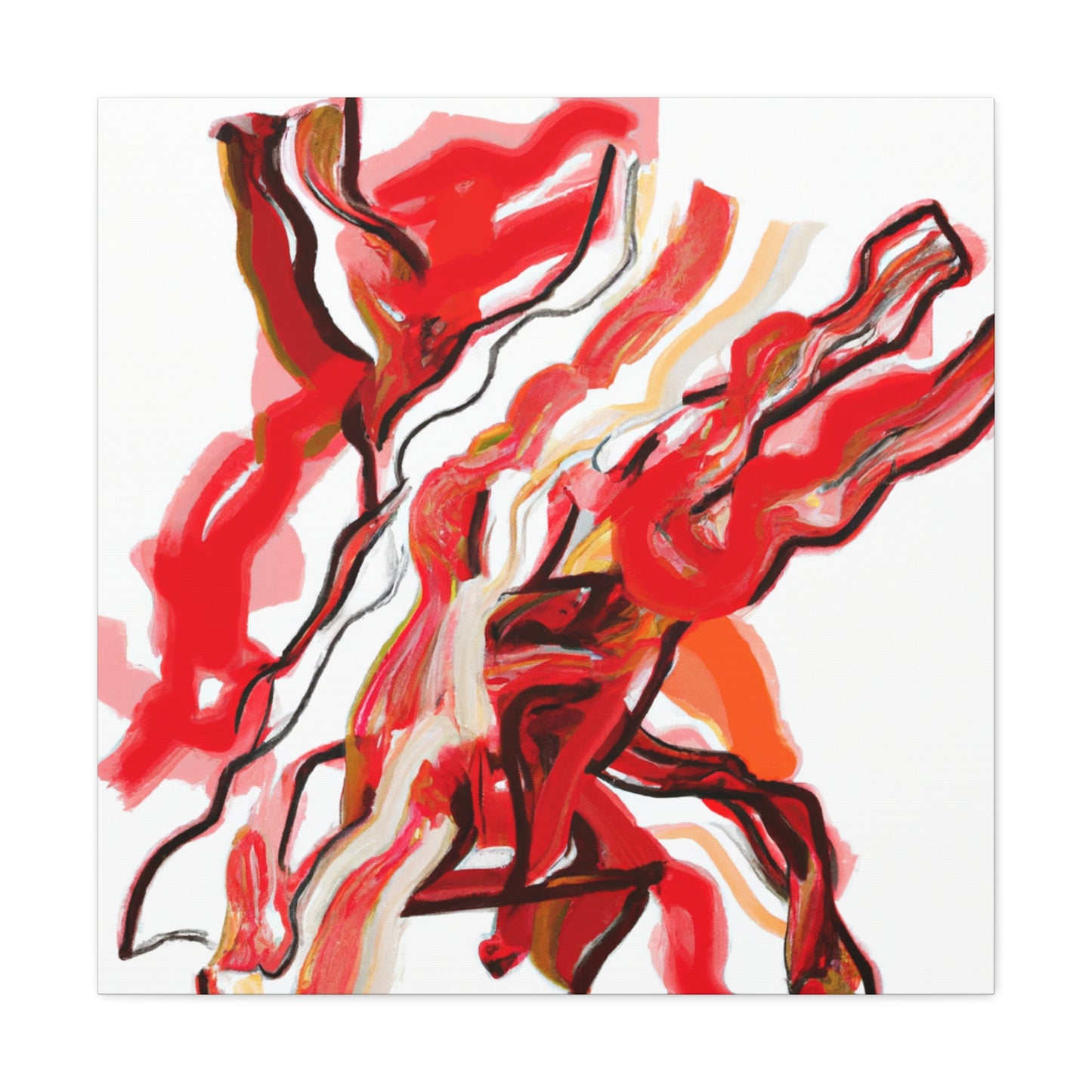 Bacon Emotion Dripping - Canvas