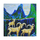 Mountain Goat Expressionism - Canvas