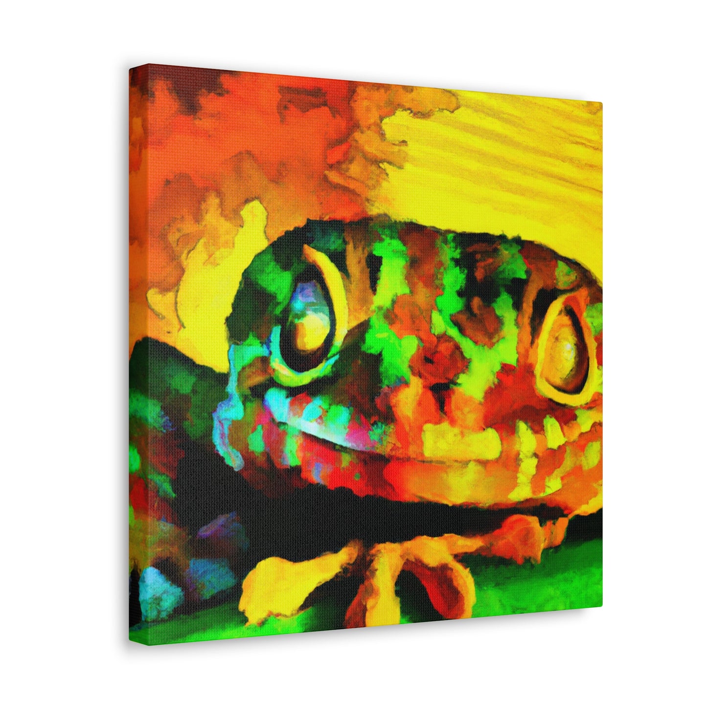 Gecko in Sunset Glow - Canvas