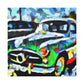 "Cars In Motion Painting" - Canvas