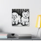 Sculpted Bichon Frise - Canvas