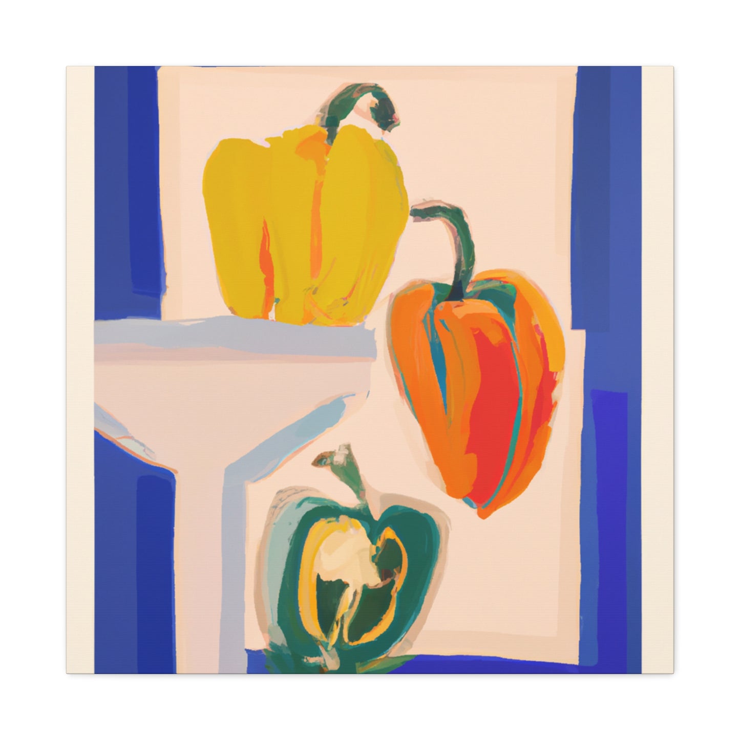 "Peppers in Pop Art". - Canvas