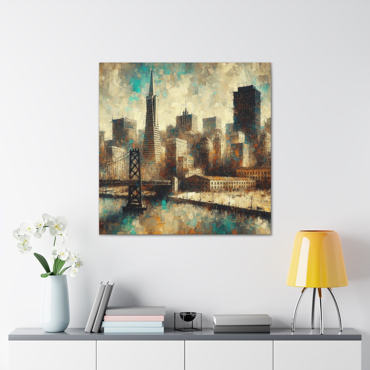 "Colorful Urban Symphony" - Canvas