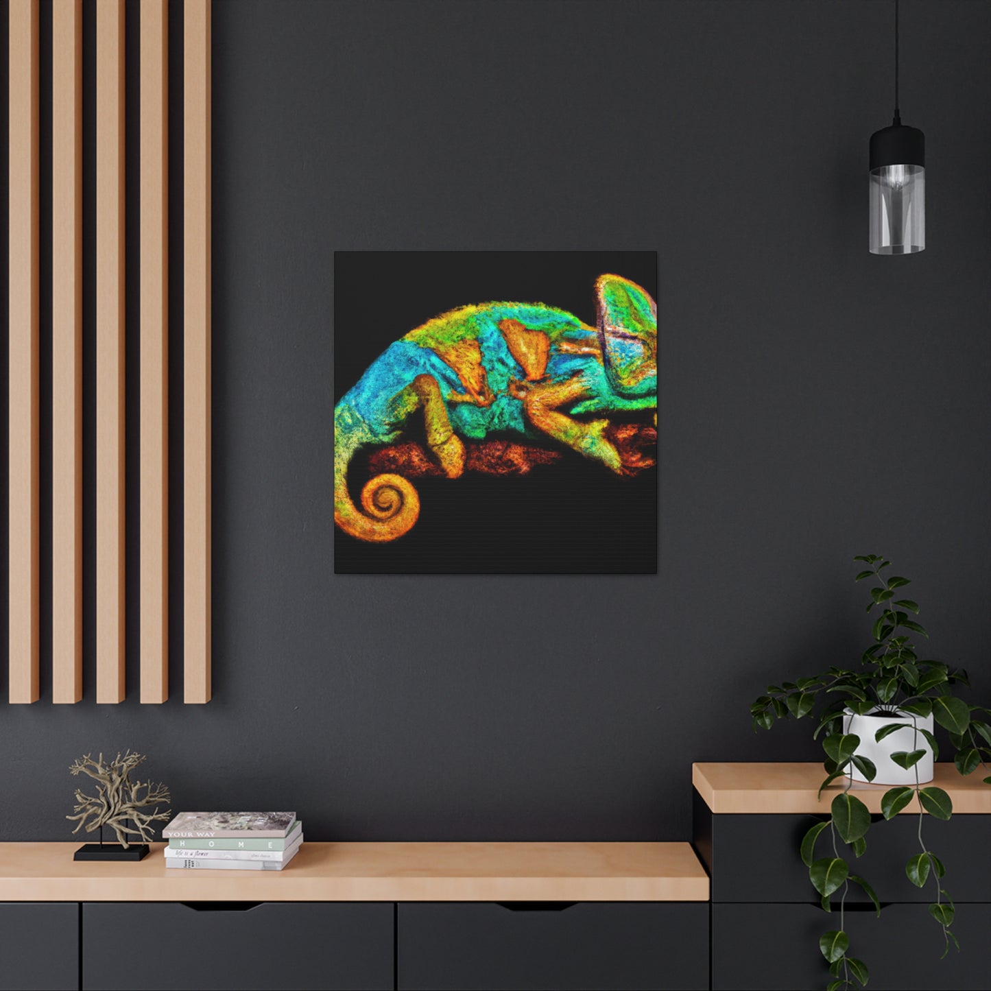 "Veiled Chameleon Reflection." - Canvas