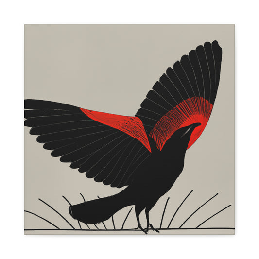 "Blackbird of Deco Dreams" - Canvas