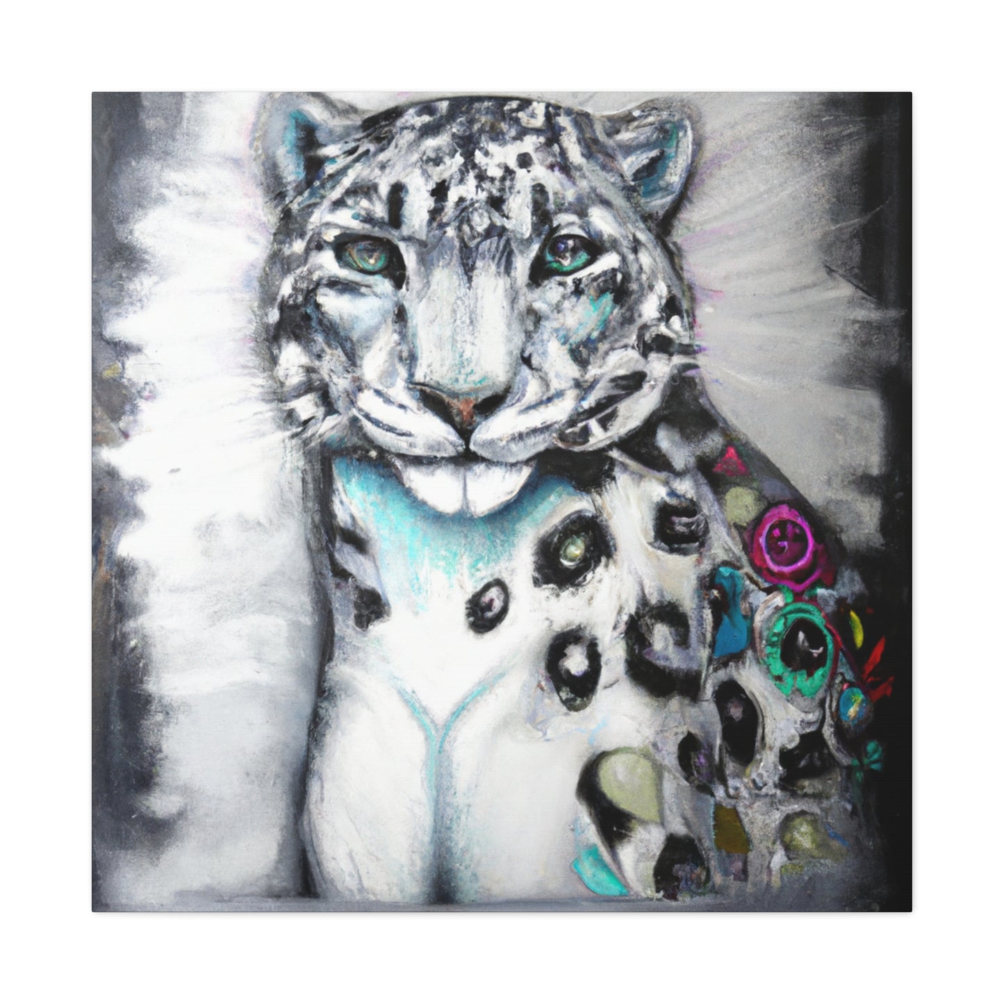 Snow Leopards Aflutter - Canvas