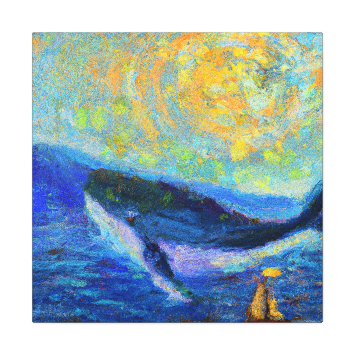 Whale in Impressionism - Canvas