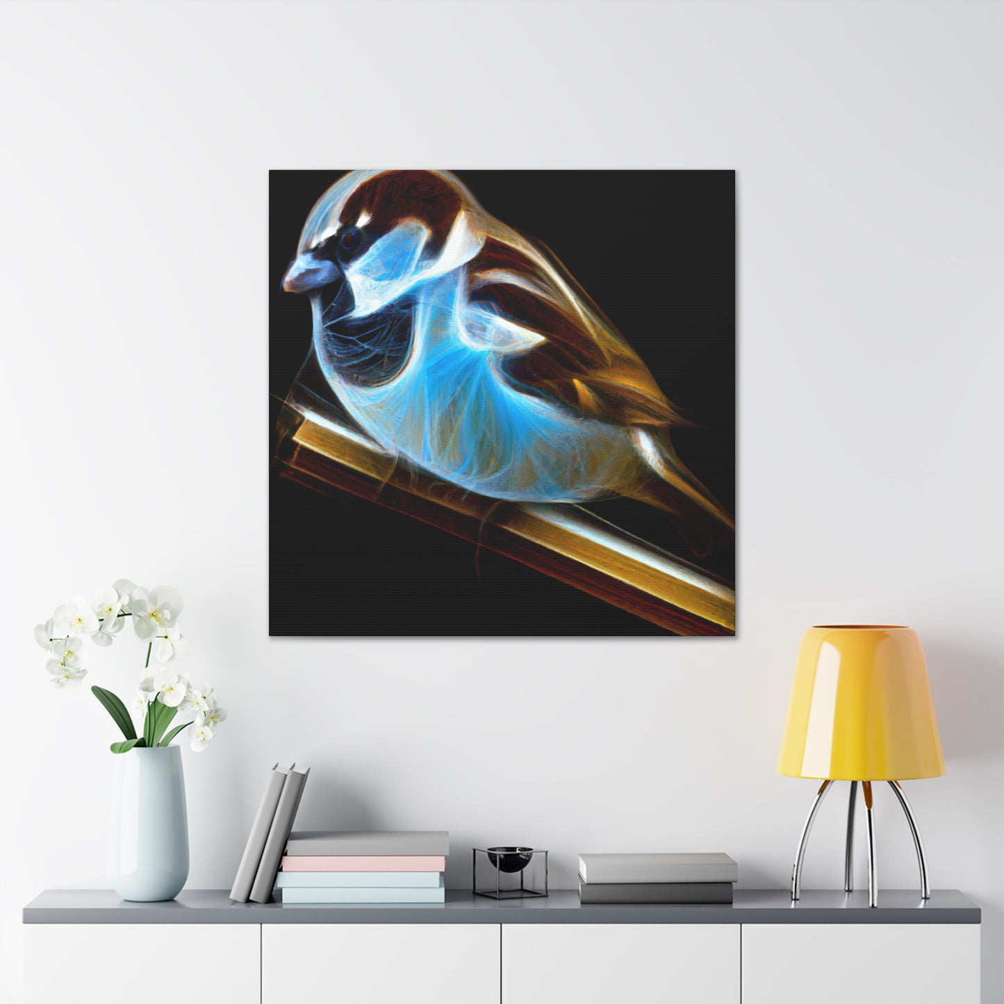 House Sparrow Reflected - Canvas