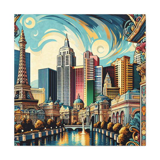 "Glamour City Lights Vibe" - Canvas