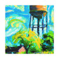 "Water Tower Impressionism" - Canvas