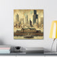 "Seattle's Clockwork Skyline" - Canvas