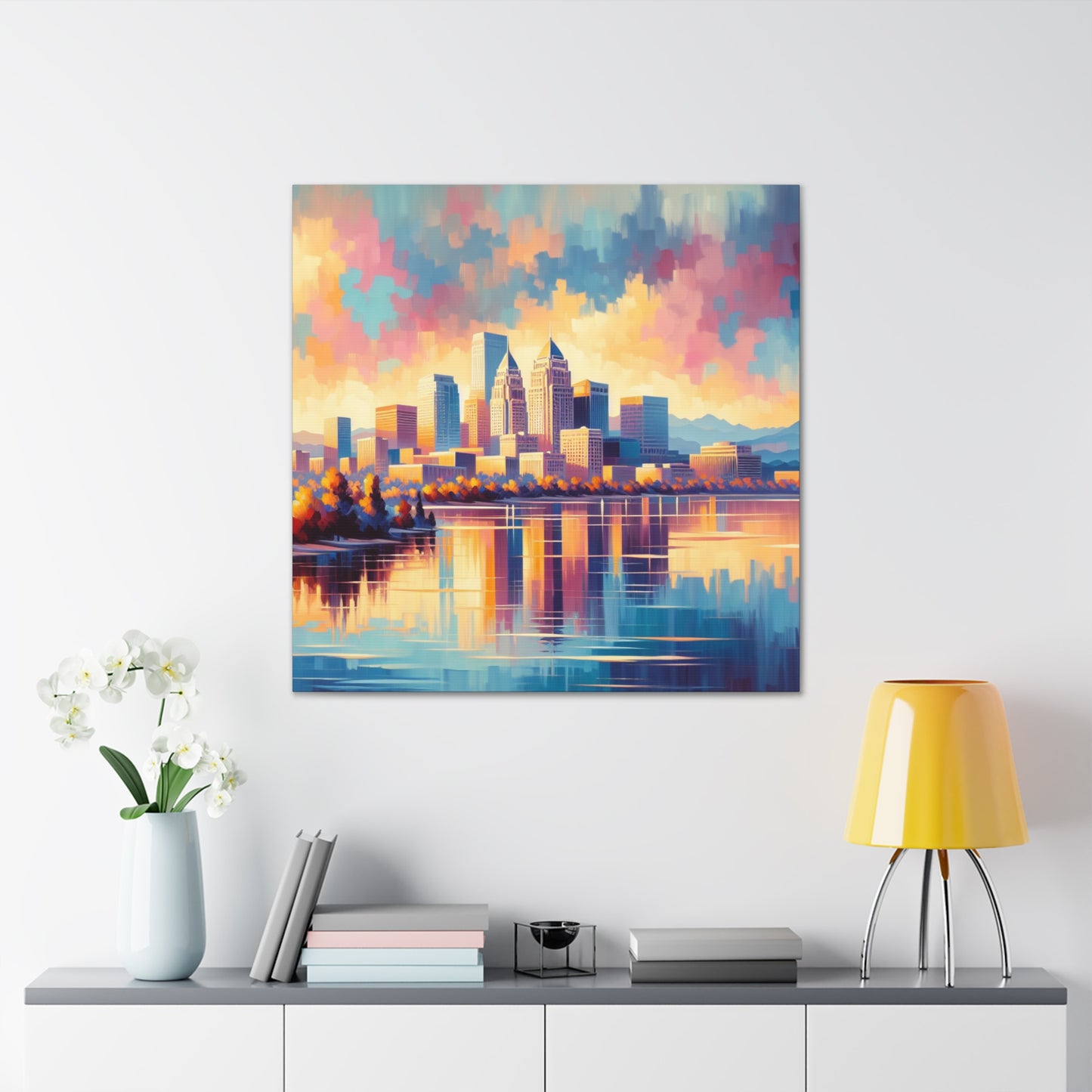 "Vibrant Enchantment: Salt Lake" - Canvas