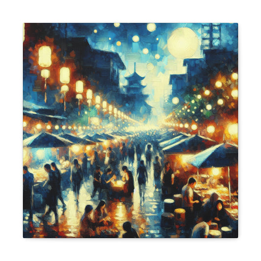 Nocturnal Bazaar Reverie - Canvas