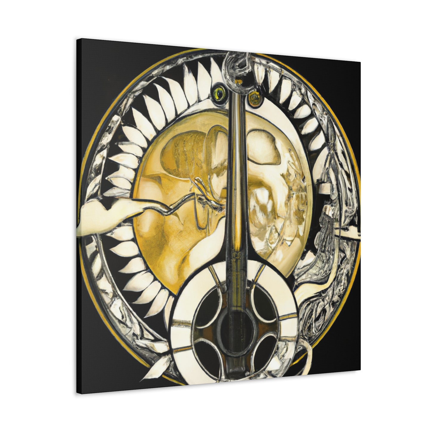 'Banjo with Art Nouveau' - Canvas