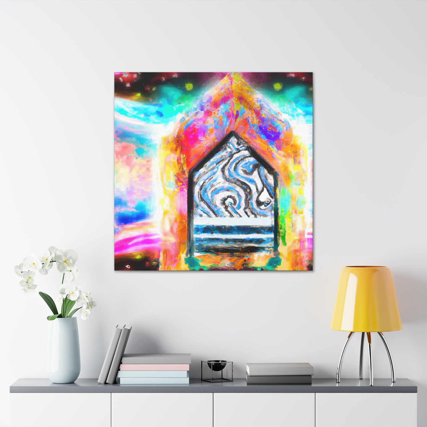 Vivid Digital Reflection - Canvas