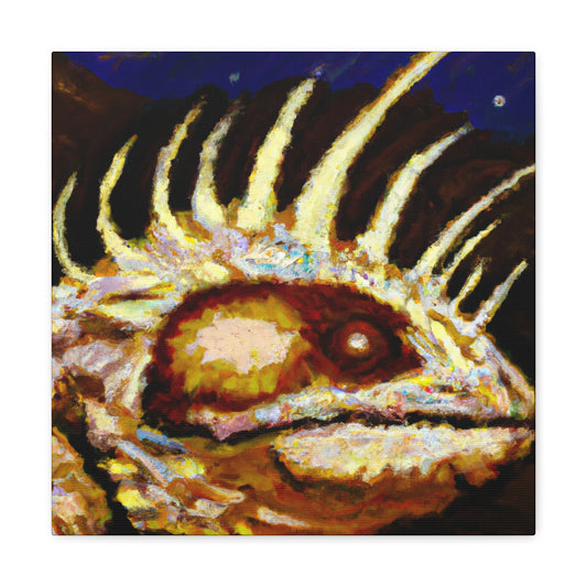 "Horned Lizard Impressionism" - Canvas