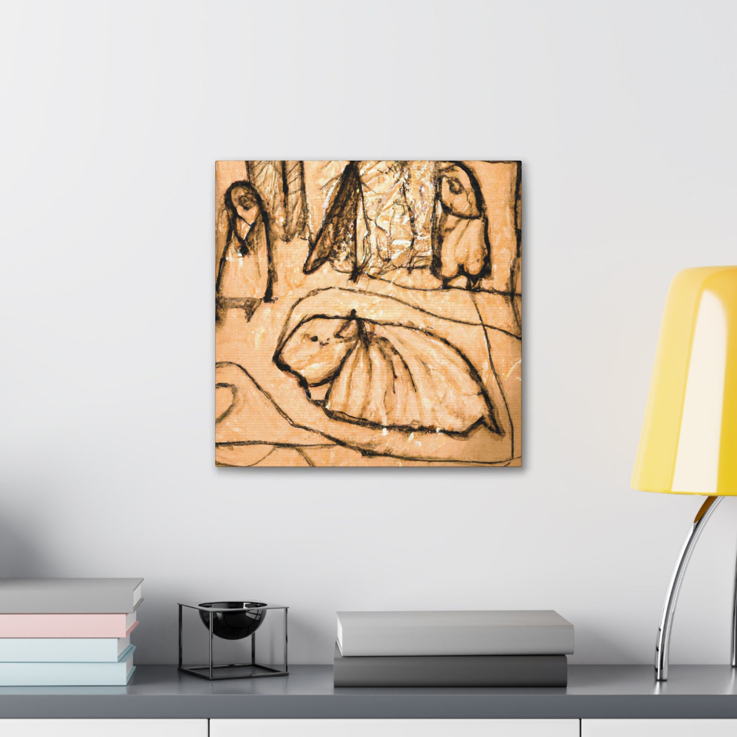 "Manger Midnight Scene" - Canvas