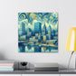 "Enigmatic Metropolis Unveiled" - Canvas