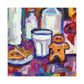 "Milk and Cookies Fauvism" - Canvas