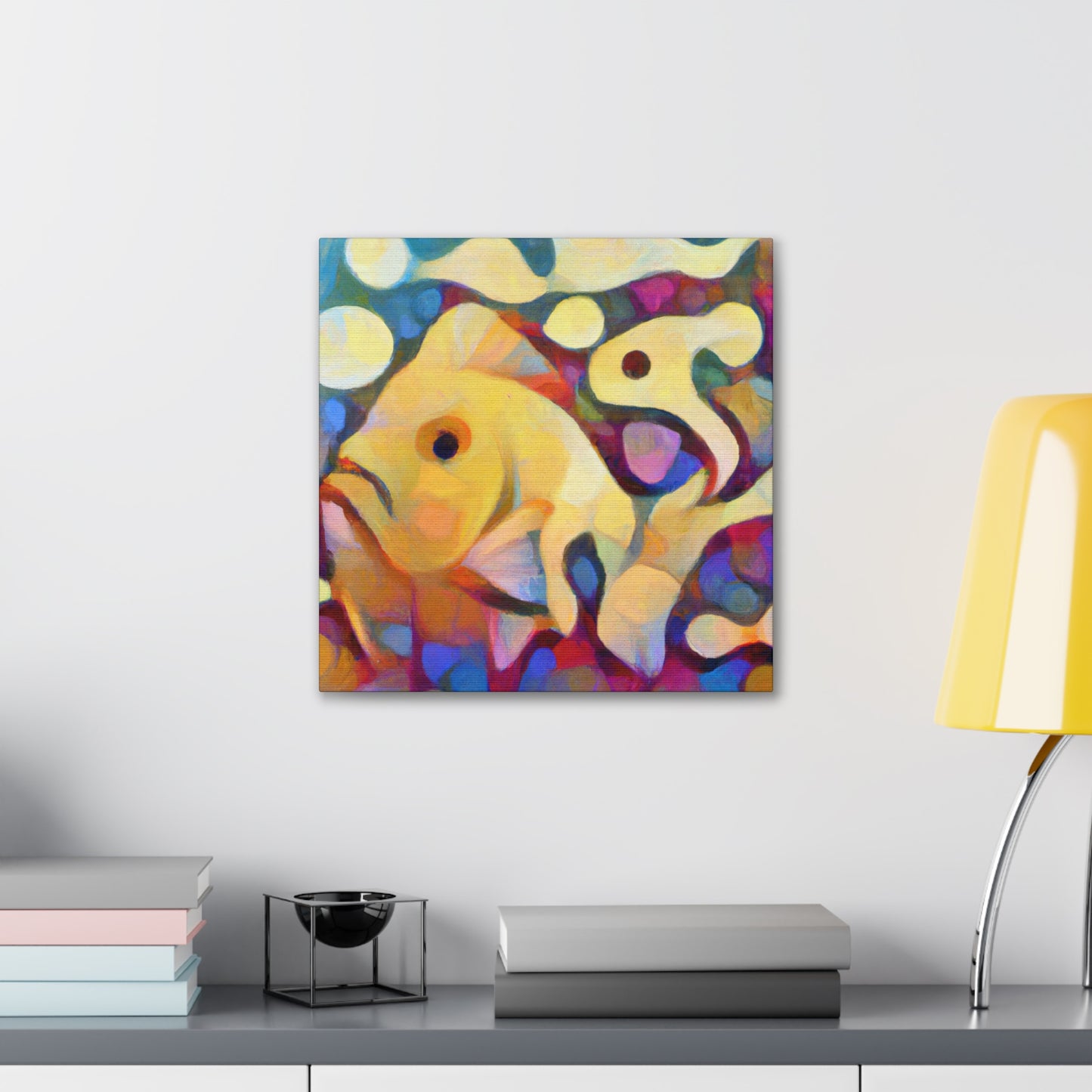 Serene Fish Painting - Canvas