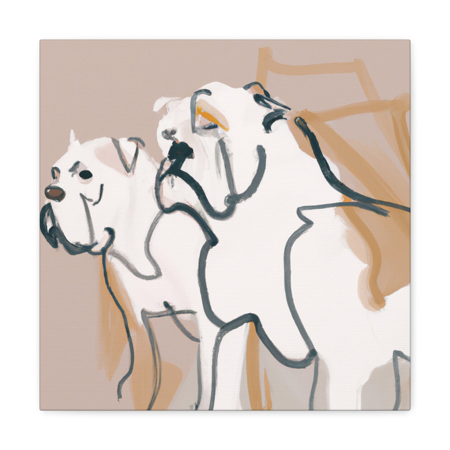 "American Bulldog Uplifted" - Canvas