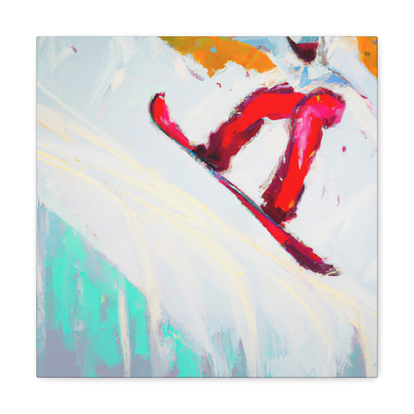 "Snow Boarding Expressionism" - Canvas